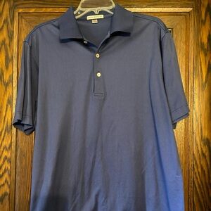 Peter Millar Navy 100% Cotton Polo